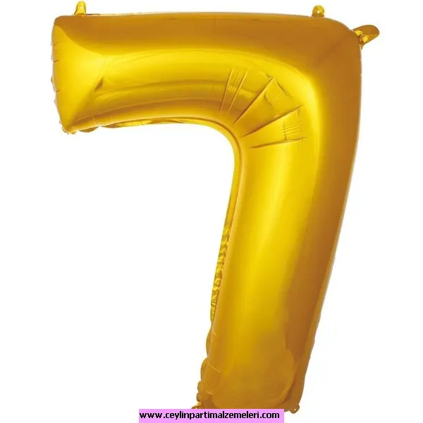 7 Rakam Gold Folyo Balon